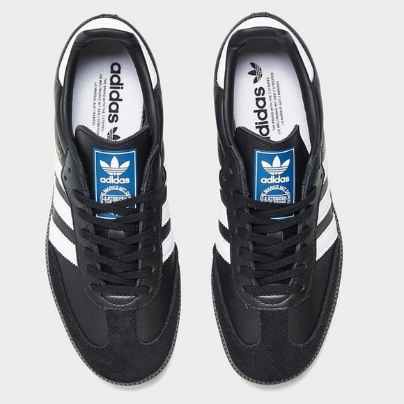 Adidas Samba OG Retro Leather Sneakers Black White Size WOMEN'S 7.5 - Picture 10 of 13